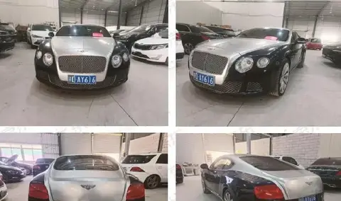 佛山一辆当年新车落地超500万的二手宾利欧陆跑车拍卖，36万成交